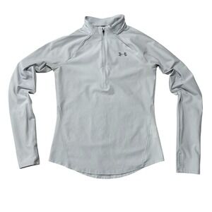 Under Armour Run Women's Long Sleeve 1/2 Zip Pullover Gray Size XS 16.5 x 23